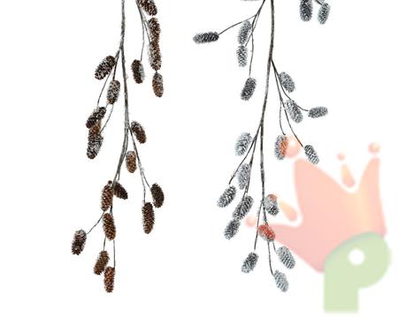 GHIRLANDA DI PIGNE INNEVATE 130 CM ASSORTITA