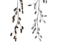 GHIRLANDA DI PIGNE INNEVATE 130 CM ASSORTITA