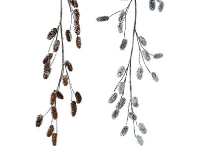 GHIRLANDA DI PIGNE INNEVATE 130 CM ASSORTITA