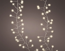 LUCI DI NATALE COMPACT 100 STELLINE BIANCO CALDO CAVO ARGENTO 12