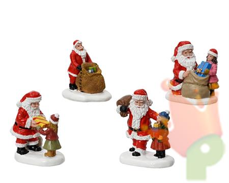 STATUETTA IN POLIRESINA BABBO NATALE PER VILLAGGIO NATALIZIO H.