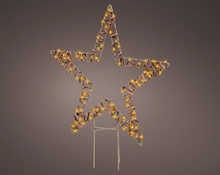 STELLA MICROLED IN VIMINI 100 LED CLASSIC A BATTERIE H.54X48X1CM