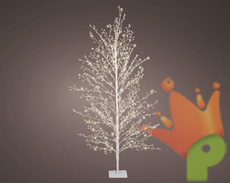ALBERO BIANCO LUMINOSO IN PVC 1350 LED BIANCO CALDO H.150X60 CM