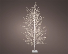 ALBERO BIANCO LUMINOSO IN PVC 1350 LED BIANCO CALDO H.150X60 CM