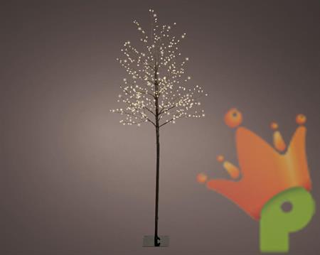 ALBERO NERO LUMINOSO IN PVC 480 MICROLED BIANCO CALDO H. 150 CM
