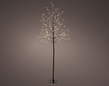 ALBERO NERO LUMINOSO IN PVC 480 MICROLED BIANCO CALDO H. 150 CM