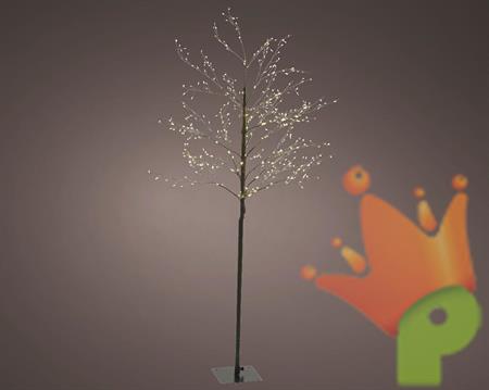 ALBERO NERO LUMINOSO IN PVC 720 MICROLED BIANCO CALDO H. 180 CM