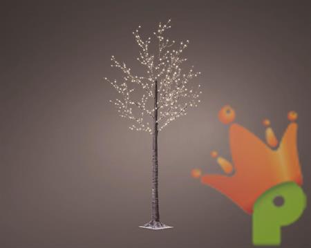 ALBERO IN PVC LUMINOSO INNEVATO 750 LED BIANCO CALDO H.220 CM
