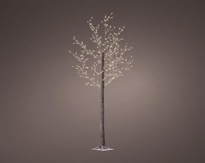 ALBERO IN PVC LUMINOSO INNEVATO 750 LED BIANCO CALDO H.220 CM