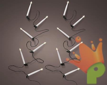 LUCI DI NATALE A CANDELA 20 LED BIANCO CALDO 9,5 MT