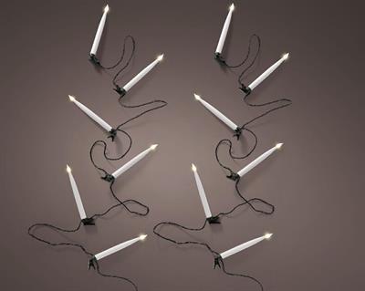 LUCI DI NATALE A CANDELA 20 LED BIANCO CALDO 9,5 MT