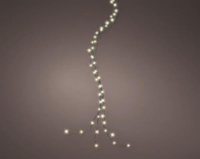 LUCI DI NATALE A RAMO 240 LED BIANCO CALDO CAVI VERDI 3 MT