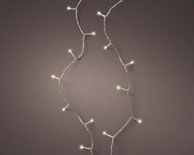LUCI DI NATALE 96 LED BIANCO CALDO CAVO TRASP. 7,1 MT A BATTERIE