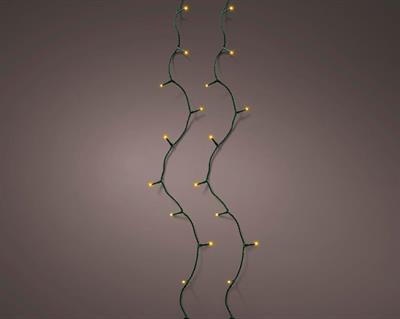 LUCI DI NATALE 192 LED EXTRA CALDO CAVO VERDE 14,3 MT A BATTERIE