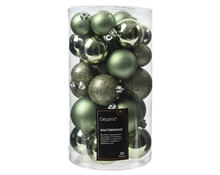 PALLINE DI NATALE VERDE ROSMARINO 6CM 30PZ