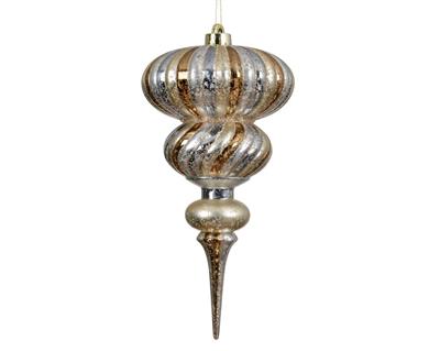 PENDENTE ORNAMENTO ARGENTO/ORO H.28X14 CM