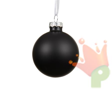 PALLINA DI NATALE IN VETRO OPACO NERA 15 CM