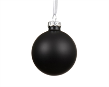 PALLINA DI NATALE IN VETRO OPACO NERA 15 CM