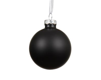 PALLINA DI NATALE IN VETRO OPACO NERA 15 CM