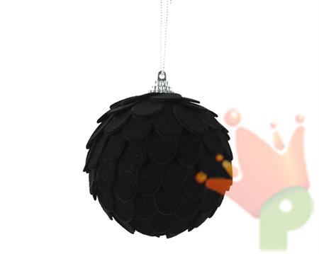 PALLINA DI NATALE IN SCHIUMA NERA 8 CM