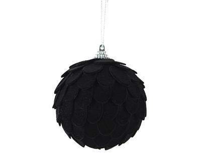 PALLINA DI NATALE IN SCHIUMA NERA 8 CM