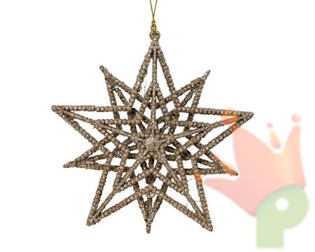 PENDENTE NATALIZIO STELLA GLITTER ORO 13 CM