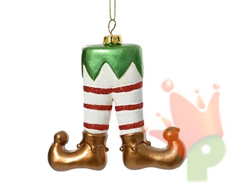 PENDENTE NATALIZIO GAMBE ELFO 11,5X10,5 CM