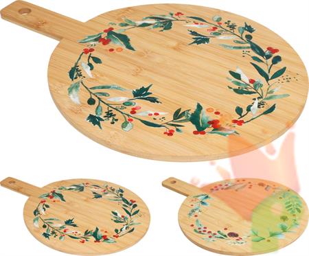 TAGLIERE BAMBU NATALE 35 CM ASSORTITO
