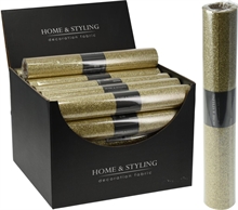 ROTOLO ORGANZA CHAMPAGNE GLITTER 28X250 CM