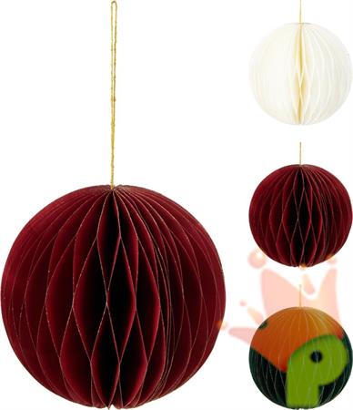 SFERA IN CARTA CON GLITTER 15 CM COLORE ASSORTITO