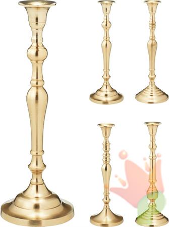 CANDELIERE ALU ORO 29 CM ASSORTITO