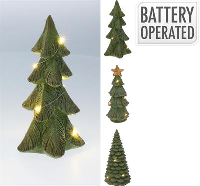ALBERO DI NATALE VERDE LUMINOSO LED BIANCO CALDO 15 CM ASSORTITO