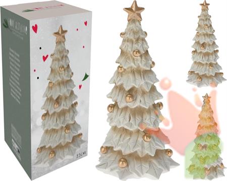 ALBERO RESINA CREMA 10X22 CM ASSORTITO