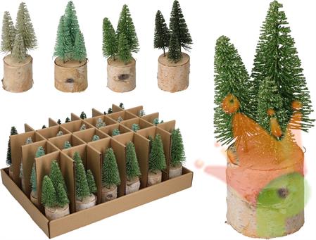 ALBERELLI SU BASE IN LEGNO 15CM ASSORTITO