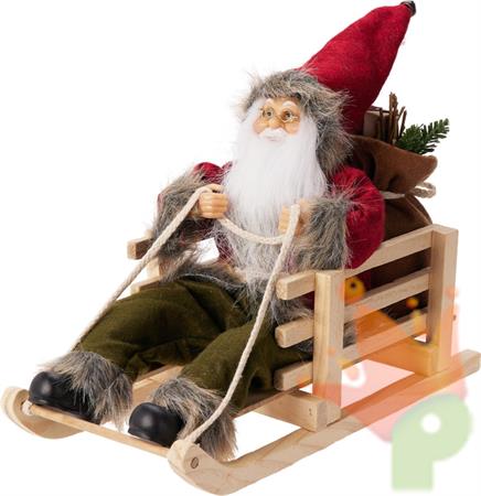 BABBO NATALE SU SLITTA 25 CM