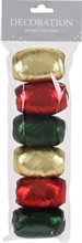 NASTRI CHIUDIPACCO ORO ROSSO VERDE 6 PZ 5MM X 10MT