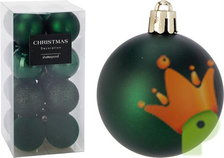PALLINE DI NATALE VERDE 16 PZ 6 CM