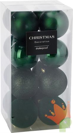 PALLINE DI NATALE VERDE 16 PZ 8 CM