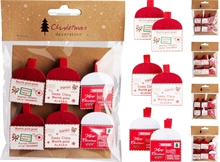 SET CLIP NATALIZI BUSTINA LETTERA 6PZ ASSORTITI