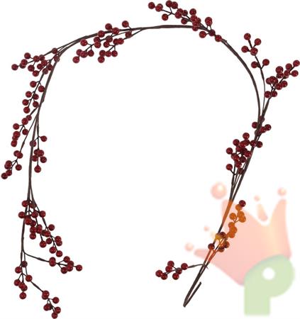 GHIRLANDA BACCHE ROSSE 150 CM