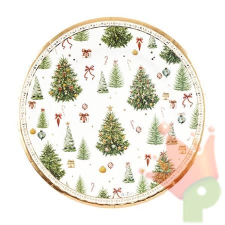 PIATTI CHRISTMAS FOREST 8 PZ 27 CM