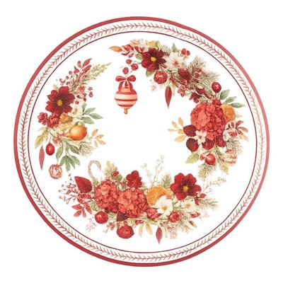 SOTTOPIATTI CHRISTMAS BOUQUET  33 CM 6 PZ