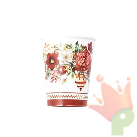 BICCHIERI CHRISTMAS BOUQUET 250 CC 8 PZ