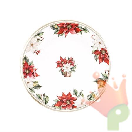 PIATTI STELLA DI NATALE 21 CM 8 PZ