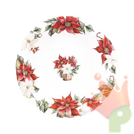 PIATTI STELLA DI NATALE 24 CM 8 PZ