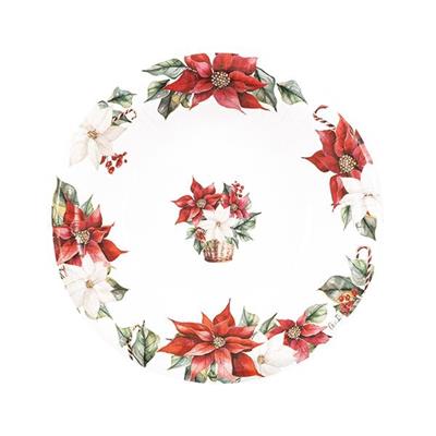 PIATTI STELLA DI NATALE 24 CM 8 PZ