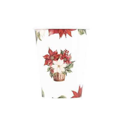 BICCHIERI STELLA DI NATALE 250 CC 8 PZ