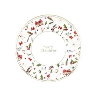 PIATTI A LITTLE CHRISTMAS 21 CM 8 PZ