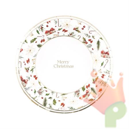 PIATTI A LITTLE CHRISTMAS 24 CM 8 PZ