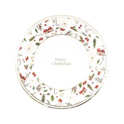 PIATTI A LITTLE CHRISTMAS 24 CM 8 PZ